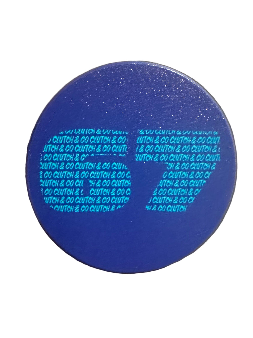 Blue textured phonr pop with text on a white background